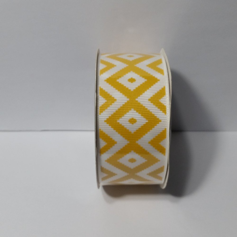 Ribbon 1.5" Diamond Pattern Yellow